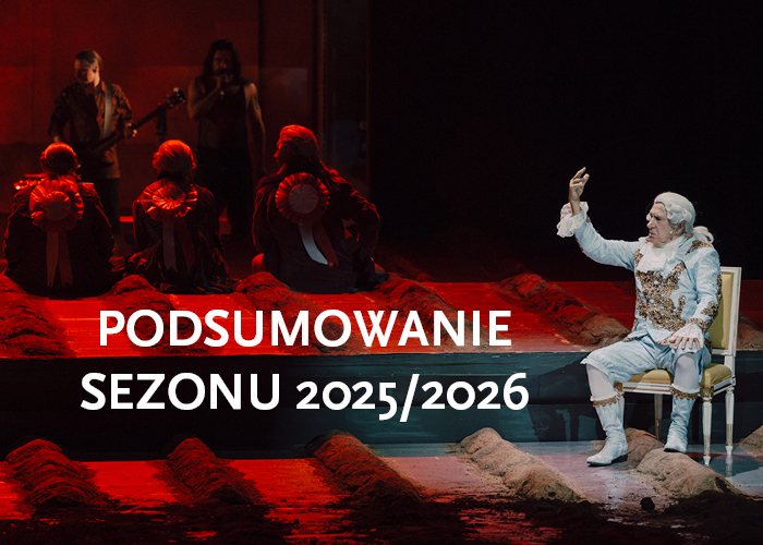 Scena zbiorowa, na pierwszym planie: Jerzy Radziwiłowicz (Król) w TERMOPILACH POLSKICH Tadeusza Micińskiego w reż. Jana Klaty. Fot. Karolina Jóźwiak